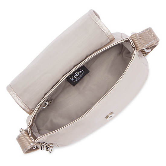 Kipling Sabian Metallic Crossbody Mini Çanta Bej Rengi | TR 1867EB